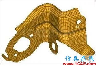 基于HyperWorks后部高度傳感器支架剛度分析與優(yōu)化設計【轉(zhuǎn)發(fā)】hypermesh分析圖片1
